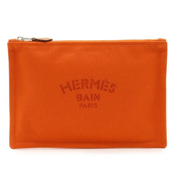 Hermes Yachting PM Canvas Leather Pouch - Picture 1 of 7